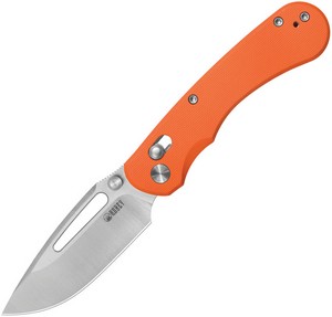 KUB504B Kubey Stalker Crossbar Lock Pocket Knife Orange G10