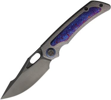 KUNK713TR23 Kunwu Jericho Framelock Pocket Knife Timascus