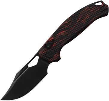Kunwu DJANGO Crossbar Lock Pocket Knife Red/Black - KUNX707A1