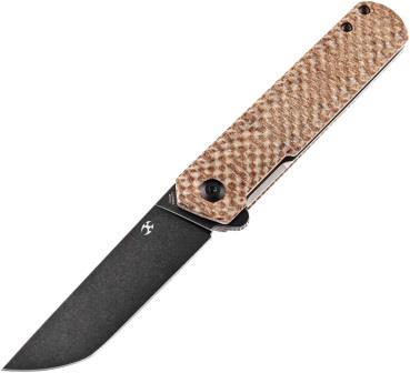 KX2020T2 Kansept Foosa Linerlock Pocket Knife Brown Micarta