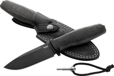 LSTAHBBLB LionSTEEL ACHA Fixed Blade Knife Black