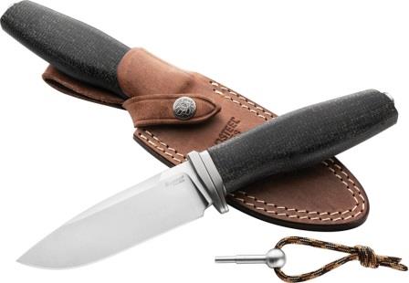 LSTAHBLB LionSTEEL ACHA Fixed Blade Knife Black