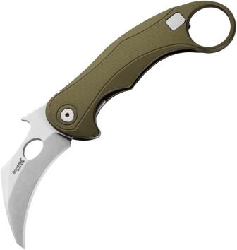 LSTLE2AGS LionSTEEL LEone Mid Framelock Pocket Knife Green Stonewash