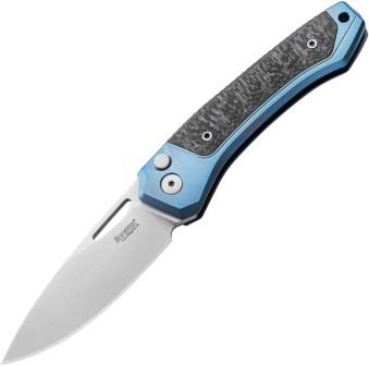 LSTTWBLCF LionSTEEL Twain Folder Button Lock Pocket Knife