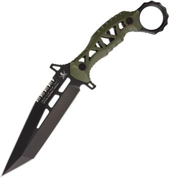 LTRKA102OD LOTAR Combat KHAOS REVENGER Fixed Blade Knife OD Green