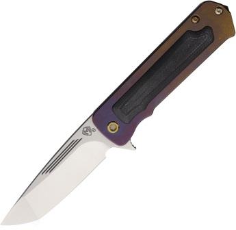 MD0144TT39A5 Medford TFF-4 Framelock Pocket Knife Tanto Bronze Violet