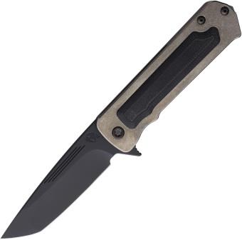 MD1404PT01TM Medford TFF-4 Framelock Pocket Knife Tanto Black