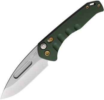 MD2064TD40AG Medford Automatic Swift Button Lock Pocket Knife Green