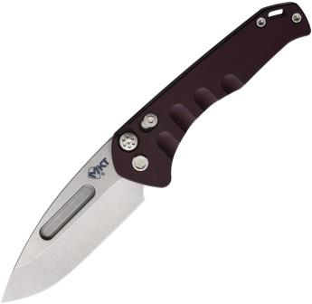 MD206STD41AR Medford Automatic Swift Button Lock Pocket Knife Burgundy