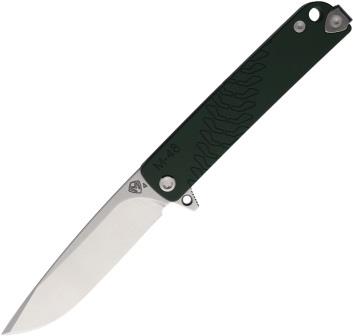 MD2124TQ42TM Medford M-48 Framelock Pocket Knife Tumbled Blade Green