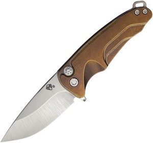 MDT39STQ36A1 Medford Smooth Criminal Button Lock Pocket Knife Titanium S35VN Bronze