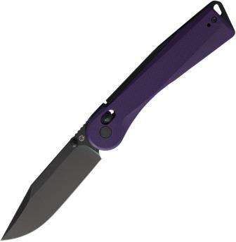 MK0041PLBW Rapax Trek Crossbar Lock Pocket Knife Purple G10