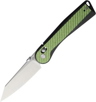 MK0042CFGN Rapax Slick Crossbar Lock Pocket Knife Green Carbon Fiber