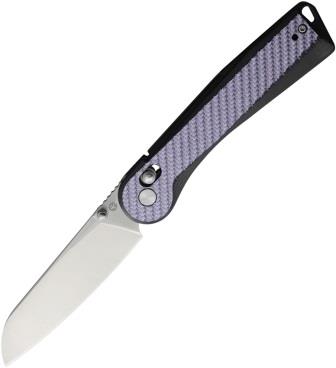 MK0043CFPL Rapax Wisp Crossbar Lock Pocket Knife Purple Carbon Fiber