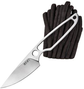 MKMMA01PABK MKM-Maniago Knife Makers Makro I Fixed Blade Knife Black Paracord