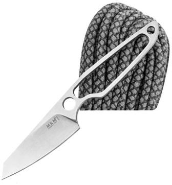 MKMMA02PABG MKM-Maniago Knife Makers Makro 2 Fixed Blade Knife Black Paracord