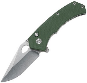 MLS1216OD MOLSECT Croc Button Lock Pocket Knife OD Green