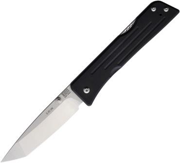MMS000 Main Street Route 66 Lockback Pocket Knife Black Tanto