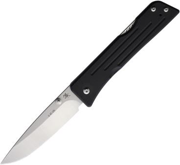 MMS001 Main Street Route 66 Lockback Pocket Knife Black Drop Point