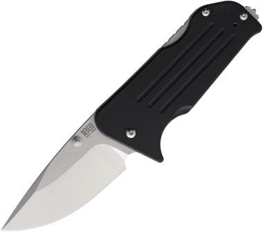 MMS007 Main Street Broadway Lockback Pocket Knife Black Drop Point