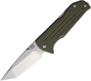 MMS020 Main Street Bourbon Lockback Pocket Knife OD Green Tanto