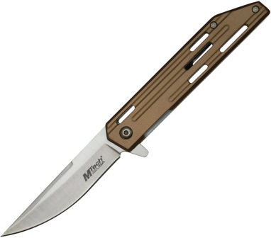 Mtech Linerlock Pocket Knife Spring Assisted Tan - MTA1200TN