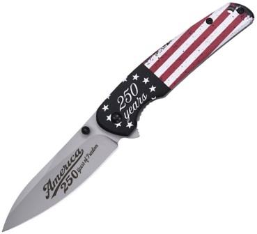 MTech Linerlock Pocket Knife Spring Assisted Opening 250th Anniversary - MTA2064F250
