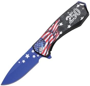 MTech Linerlock Pocket Knife Spring Assisted Opening 250th - MTA2068F250
