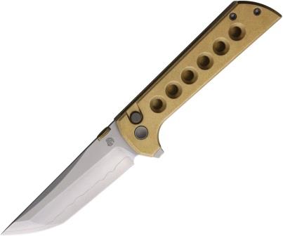 NMB2404BZH North Mountain Blade Chop 2 Button Lock Pocket Knife Hole Bronze