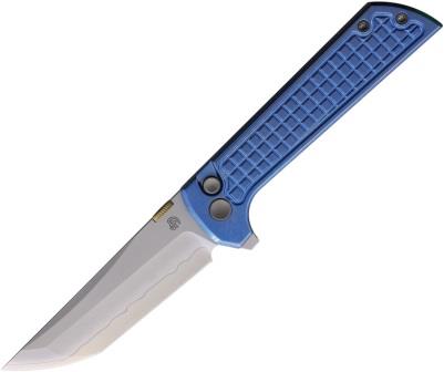 NMB2406ICGBL North Mountain Blade Chop 2 Button Lock Pocket Knife Frag Blue