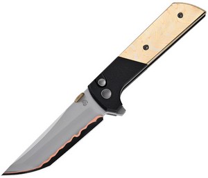 NMB2407CUDM5 North Mountain Blade Chop 2 Button Lock Pocket Knife Copper Damascus