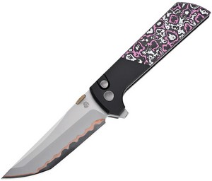 NMB2407GCFPK North Mountain Blade Chop 2 Button Lock Pocket Knife Glow Carbon Fiber