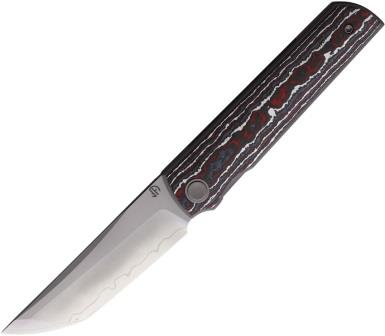 NMB2412RDWH North Mountain Blade Chop 4 Linerlock Pocket Knife Red White Carbon Fiber