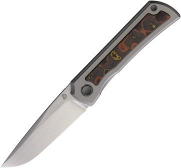 NMB2525CUCF North Mountain Blade Sun Framelock Pocket Knife Titanium Carbon Fiber