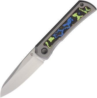NMB2526GLCF North Mountain Blade Moon Framelock Pocket Knife Titanium Carbon Fiber