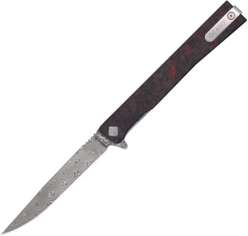 OCA10IFR Ocaso Solstice Framelock Pocket Knife Damascus