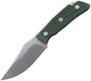 PFKP16GRMW Petrified Fish Barracuda Fixed Blade Knife Green