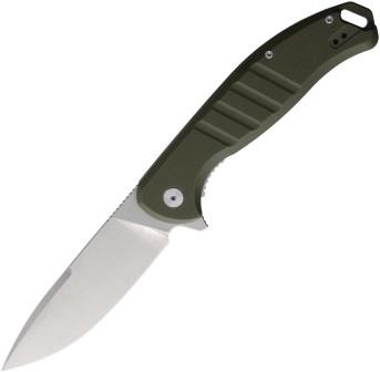 PMP076 PMP Bigboy XL Linerlock Pocket Knife OD Green G10 Flipper