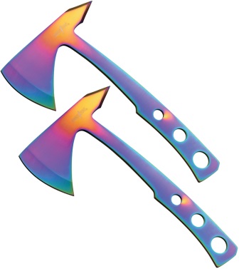 PP107RB2 Perfect Point Throwing Axe Set