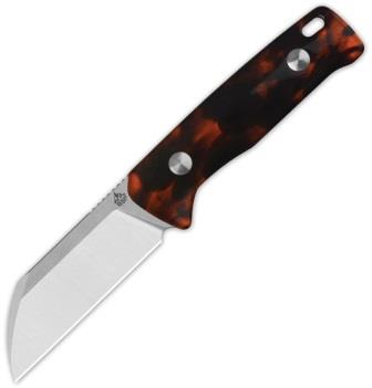 QS130BPB1 QSP Baby Penguin Fixed Blade Knife Tortoise Resin