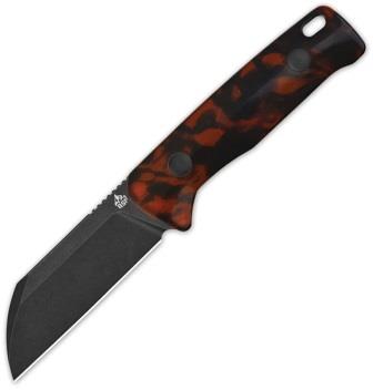 QS130BPB2 QSP Baby Penguin Fixed Blade Knife Tortoise Resin