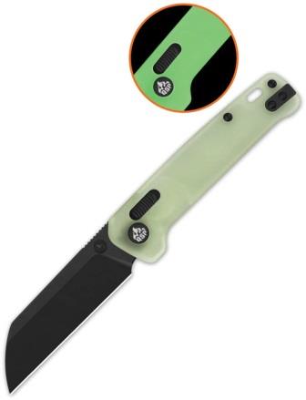 QS130GLH2 QSP Penguin Glyde Lock Pocket Knife Black Stonewash Glow in the Dark