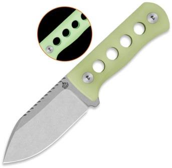 QS141K1 QSP Canary Fixed Blade Neck Knife Stonewash Glow in the Dark