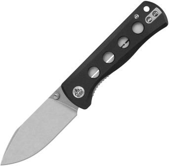 QSP Knife Canary Linerlock Pocket Knife Black G10 - QS150A1