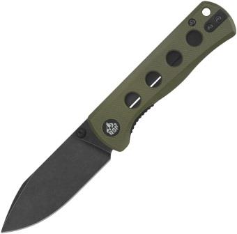 QSP Knife Canary Linerlock Pocket Knife Olive G10 - QS150F2