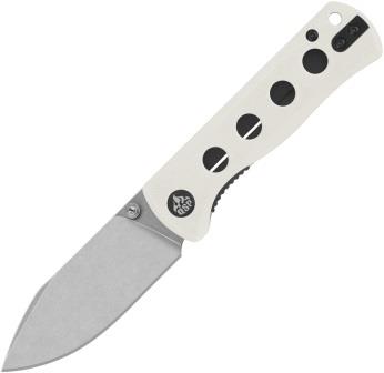 QSP Knife Canary Linerlock Pocket Knife White G10 - QS150G1