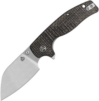 QSP Chefmaster Linerlock Pocket Knife Brown Micarta - QS163C1
