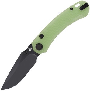 QS174B2 QSP Coyote Button Linerlock Pocket Knife Glow in the Dark