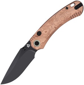 QSP Coyote Button Linerlock Pocket Knife Copper - QS174C2