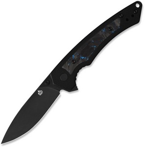 QSP Peregrine Linerlock Pocket Knife Blue Carbon Fiber - QS177C2
